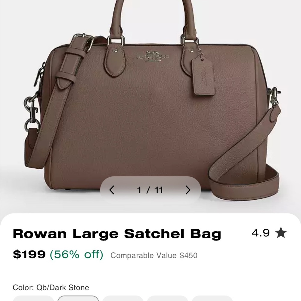 Coach Rowan Large Satchel